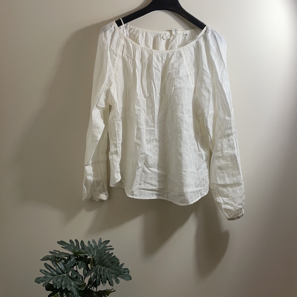Flowy white top
